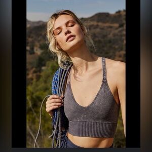 Women's washed black Bralette